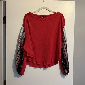 Free People Thermal Printed Top